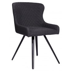 Alpha Dining Chair Grey Faux Leather