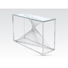 Calabria Console Table - Glass and Stainless Steel