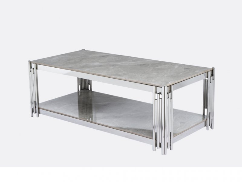 Annaghmore Agencies Belini Coffee Table - Sintered Stone and Stainless Steel