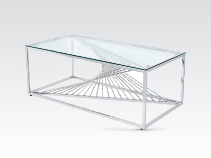 Annaghmore Agencies Calabria Coffee Table - Glass and Stainless Steel