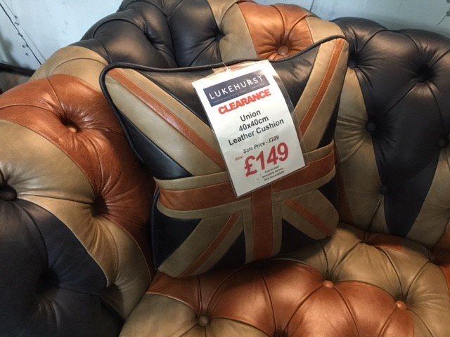 CLEARANCE PRODUCTS Union Leather Cushion