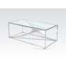 Calabria Coffee Table - Glass and Stainless Steel